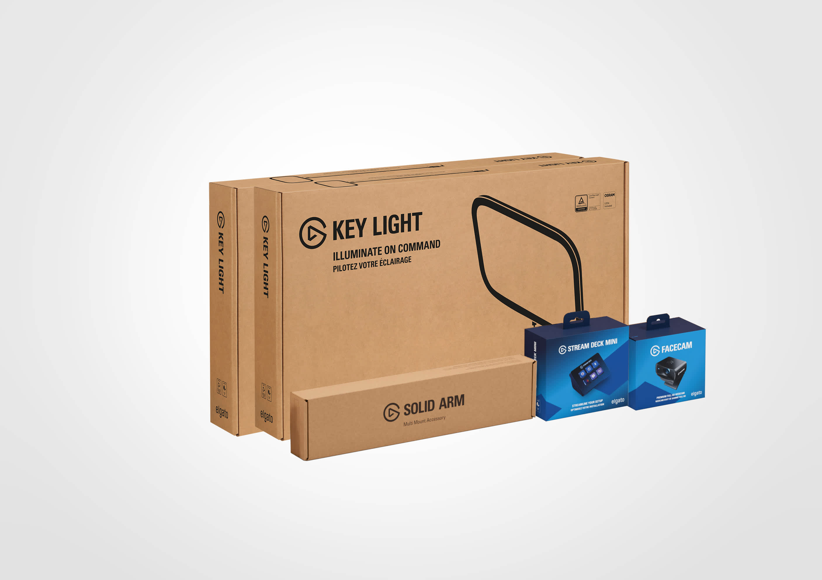 Key Light Duo Bundle - Solid HD Control Mini | Elgato